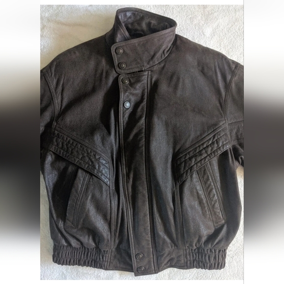 Wilsons Adventure Bound Leather-Pilot Bomber Jacket Mens Large Brown Thinsulate. - Picture 2 of 12
